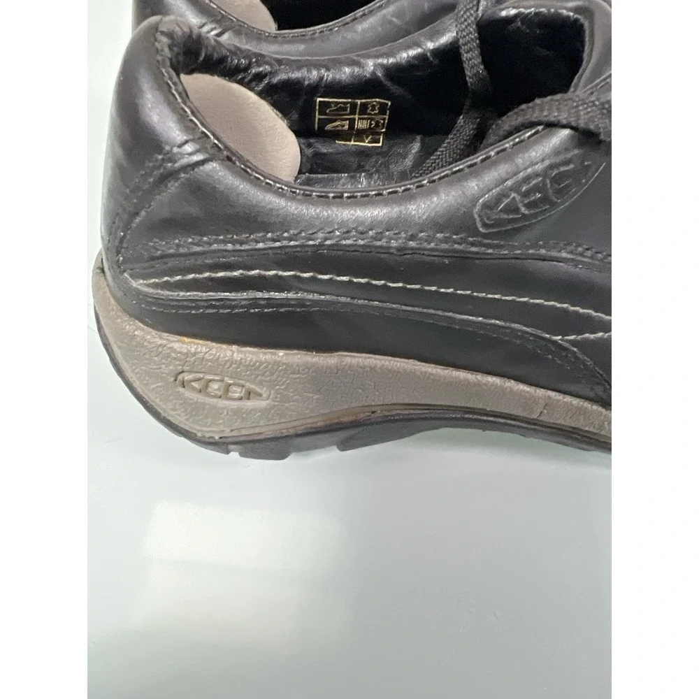 KEEN‎ Black Leather Walking Shoes Men's 7 Lace Up Comfort Casual